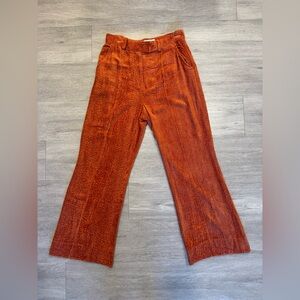 Urban Outfitters Orange Textured Corduroy Pants